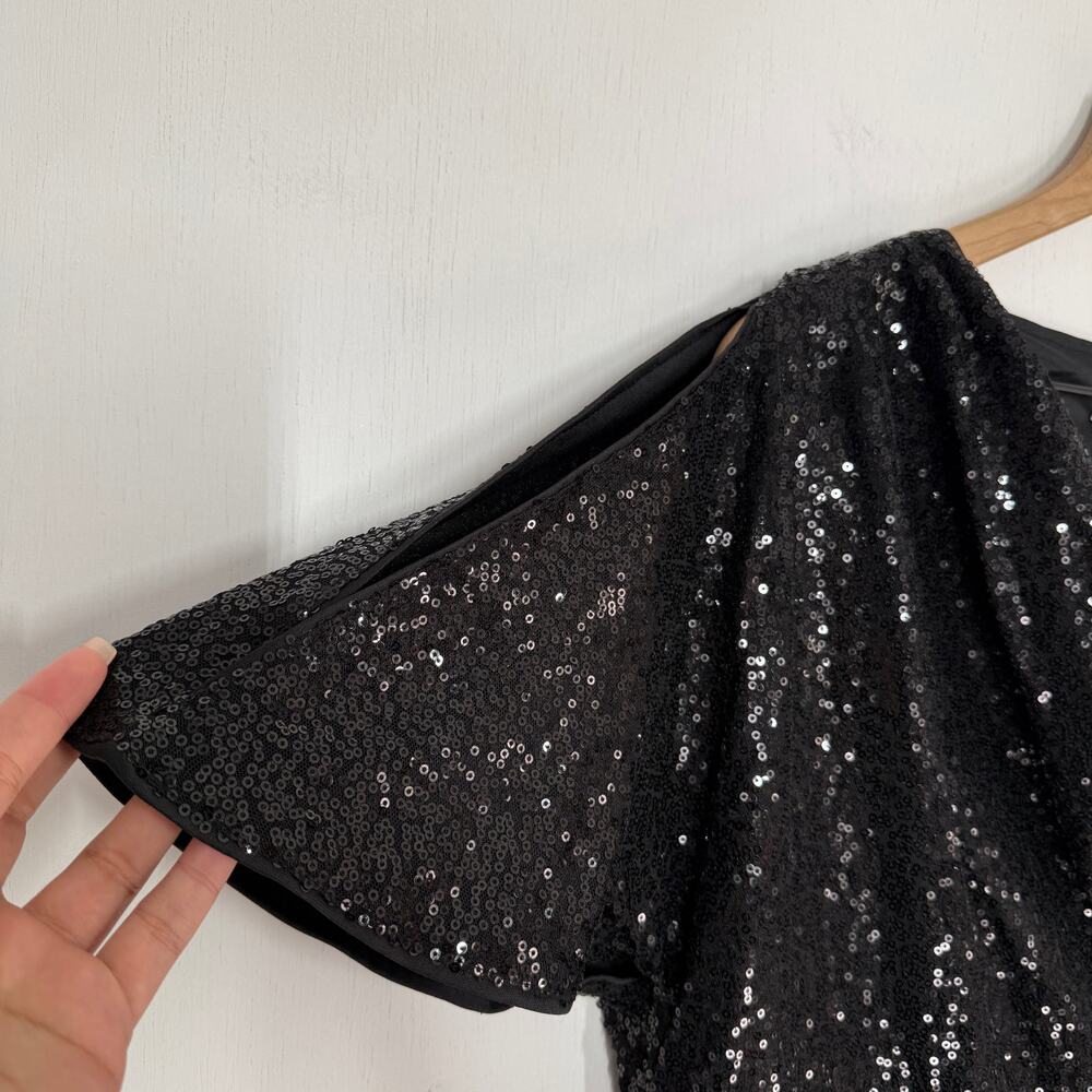 Grace Karin Sheath Dress NWT Plus Size 2XL Black Sequin One Shoulder Sparkly - Picture 7 of 10